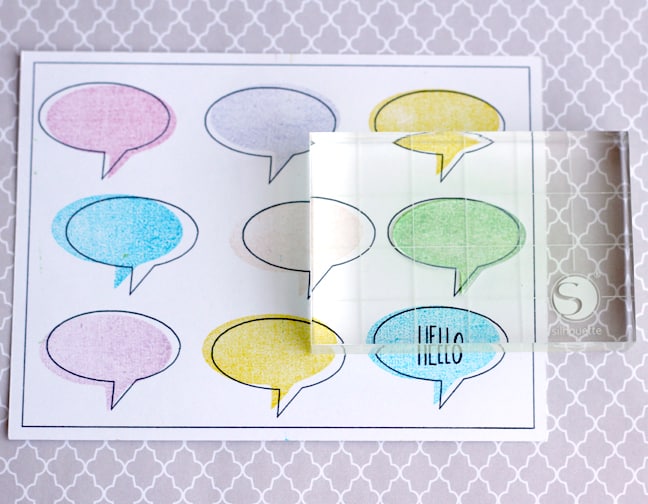 Hello Stamped-Sketched Card