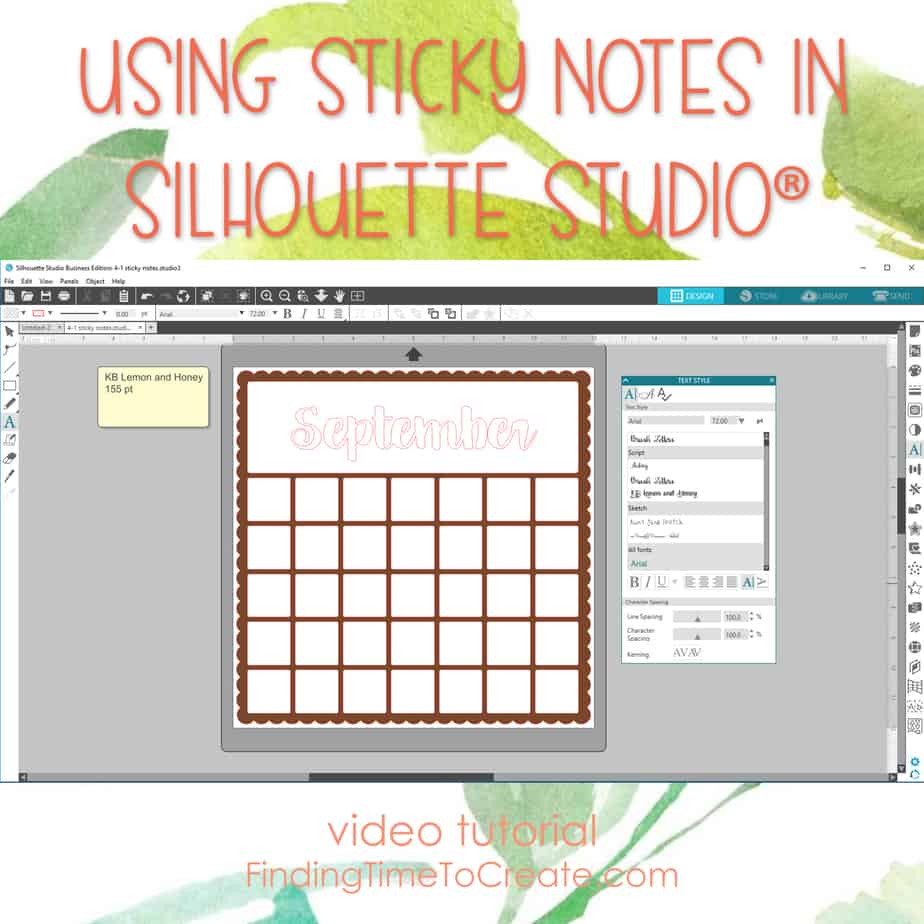 Sticky Notes in Silhouette Studio®