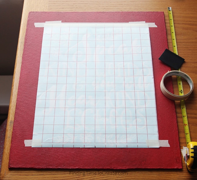 Transfer tape - position on prepared surface - Finding Time To Create