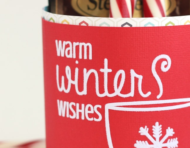 Warm winter wishes mug - papercraft by Kelly Wayment