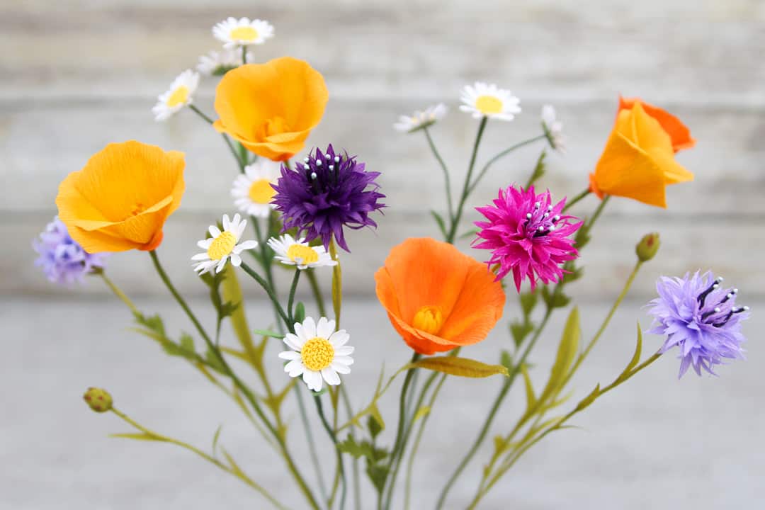 Handmade Paper Wildflowers - Finding Time To Create