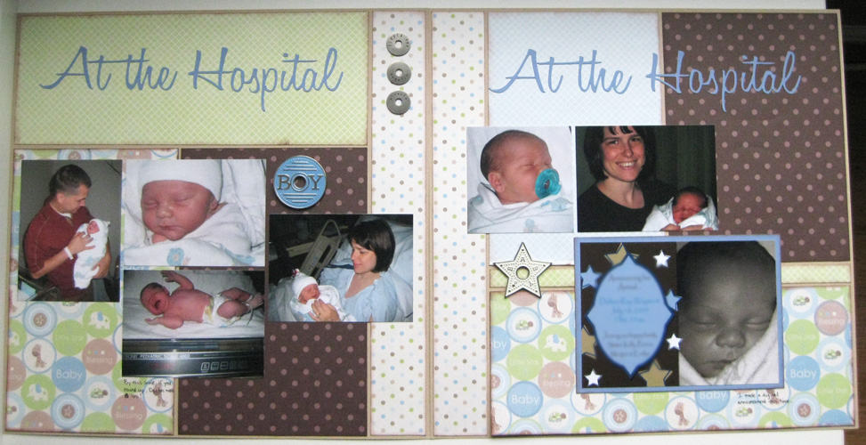 Baby Boy Scrapbook Pages - Finding Time To Create