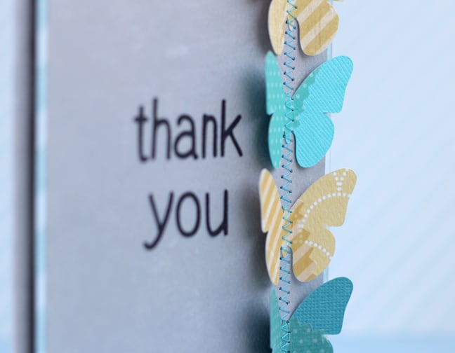 Thank You Card with Two-Toned Shapes by Kelly Wayment