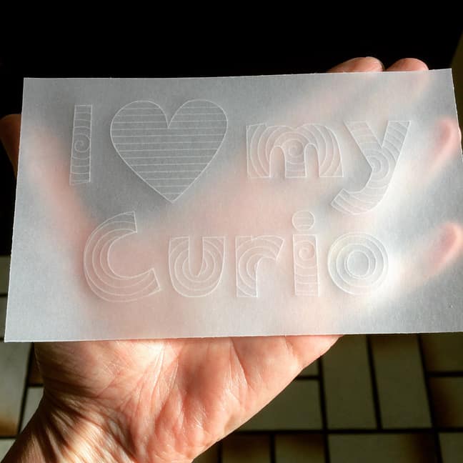 Curio embossed vellum