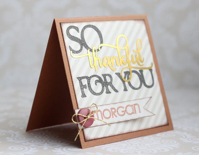 Thankful mini card set - Silhouette stamping material tutorial