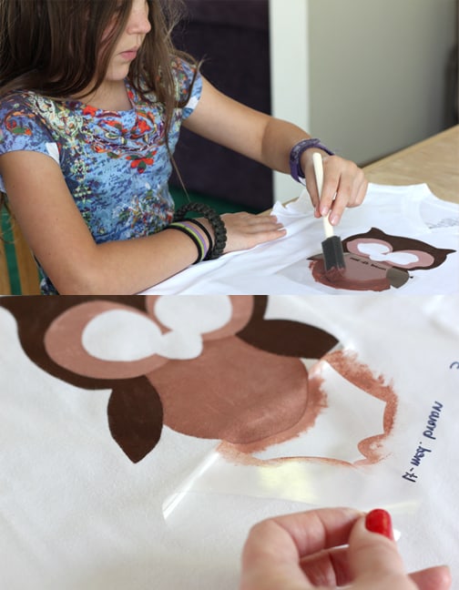 Multi layer stencil DIY shirt