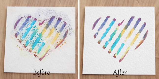 stenciled valentines