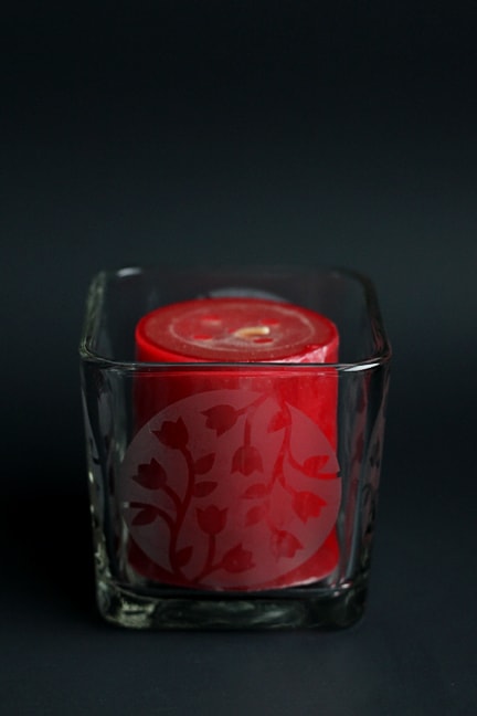 Glass etched votive